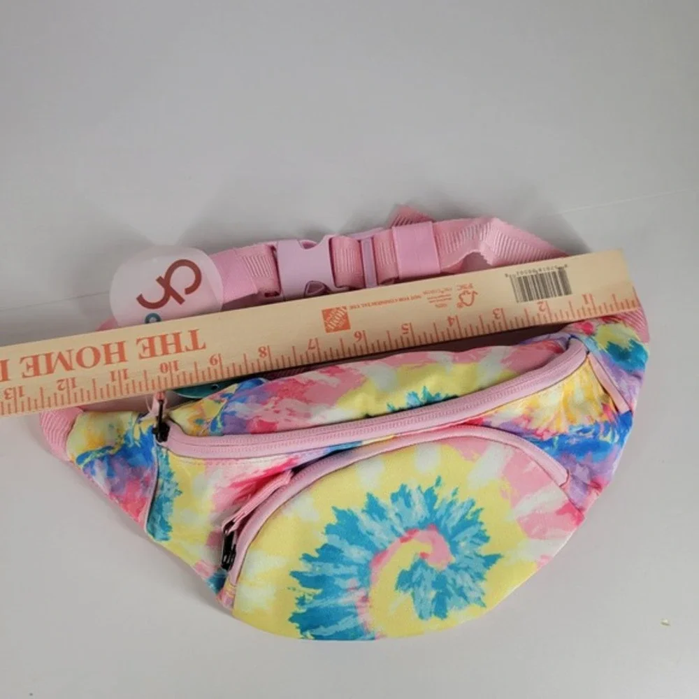 Choco Mocha Kids Tie Dye Fanny Pack Belt Bag Pink Blue Yellow‎ Adjustable Strap